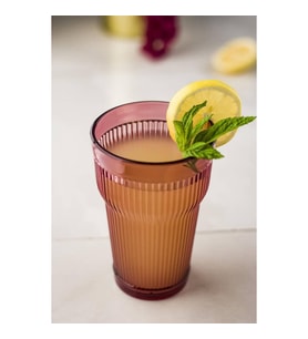 Akrilik Mürdüm 6lı Uzun Bardak & Su Meşrubat Bardağı 400 ml ( Cam Değildir )