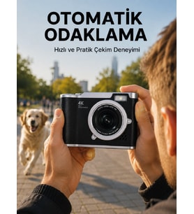 Otomatik Odaklamalı 4K Dijital Kamera 2.4 İnç HD Ekran