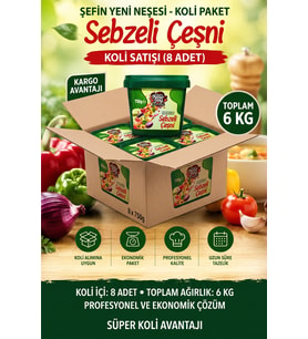 Sebzeli Çeşni 750 G x 8 Adet - 1 Koli (Koli Bazlı Avantaj Paketi)