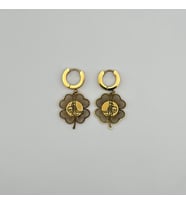 Arnes Jewelry Çelik Yonca Tuğralı Küpe