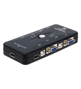 PowerMaster PM-15166 4 Kanal VGA KVM Switch (4 Bilgisayarı Tek Elden Yönetin)