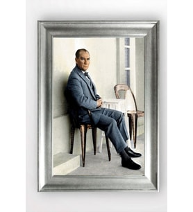 Gümüş Çerçeveli Atatürk Tablo cv1269