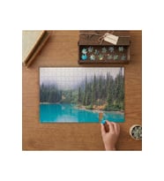 Çam Ağaçları - Göl - Doğa Manzarası Tasarımı 240 parça Ahşap Puzzle Ahşap Kutuda MP10268