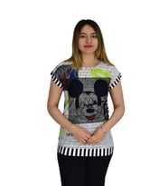 Kadım Fileli Baskılı Tişört MK-18345 (Yeşil)