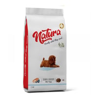 Natura Somonlu ve Yaban Mersinli Düşük Tahıllı Küçük Irk Yavru Köpek Maması 2,75kg (Kahverengi)