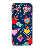 PrintiFy iPhone 12 Pro ile Uyumlu Retro Color 3  Kamera Korumalı Şeffaf  Kılıf