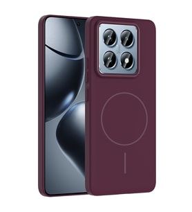 Xiaomi 14T Pro Uyumlu Kılıf M-safe Şarj Özellikli Zore Ruby Sert Kapak