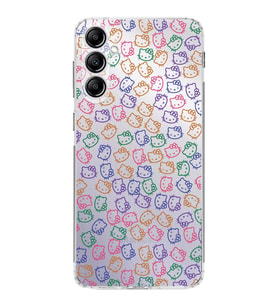 Samsung Galaxy A24  Kamera korumalı Kapak Hello Kitty Tasarımlı  Şeffaf Kılıf