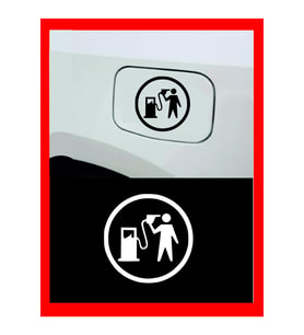 Oto Yakıt Depo Yakıt Kapağı Sticker 13*13 Cm