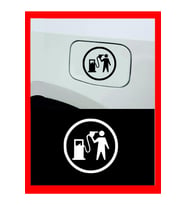 Oto Yakıt Depo Yakıt Kapağı Sticker 13*13 Cm