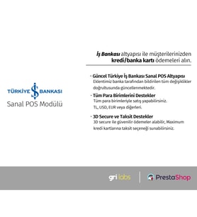 PrestaShop - Türkiye İş Bankası Sanal POS Modülü