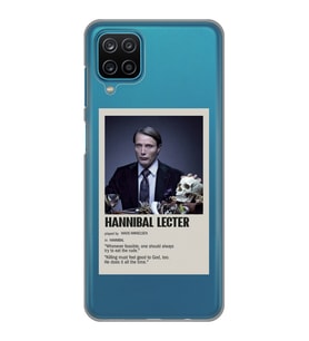 Samsung Galaxy A22/M22/M32 Uyumlu Hannibal Lecter Minimalist Poster Desenli Şeffaf Telefon Kılıfı