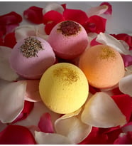 Starbathbomb 4'lü Gül&Lavanta&Vanilya&Portakal Doğal Banyo Topu/Nem Bombası 4x80 Gr.