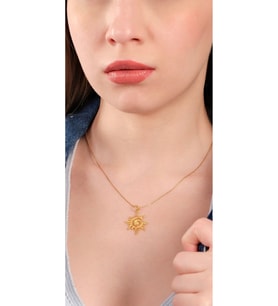 Güneş Kolye 925 Ayar (Gold)