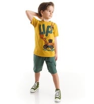 Up Kepçe Erkek Çocuk T-Shirt Şort Takım (Çok Renkli)