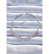 Pirinç Vip Seri Gümüş Renk Pembe Zirkon Taşlı Bileklik - TJ-BB6326