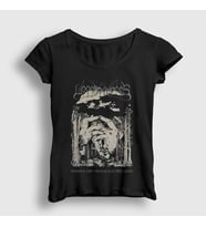 Presmono Kadın Siyah Grey Skies Woods Of Ypres T-Shirt 553698tt