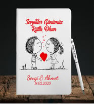 Sevgililer Gününe Özel Defter Kalem Seti 19