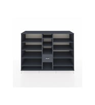 Kronos Dolap 11 Raflı 3 Çekmeceli  220x59x163 Antrasit-Antrasit
