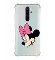 Xiaomi Redmi Note 8 Pro Köşe Korumalı Antişok Kapak Minnie Mouse Tasarımlı Şeffaf  Kılıf
