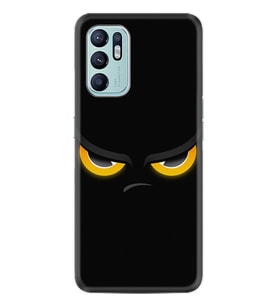 Oppo Reno 6 Kılıf Silikon Desen Özel Seri Black Eyes 1644