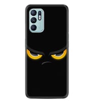 Oppo Reno 6 Kılıf Silikon Desen Özel Seri Black Eyes 1644