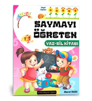 Saymayı Öğreten YAZ-SİL Kitabı (1-20)