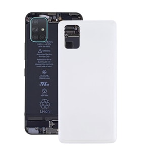 Samsung Galaxy M51 Uyumlu Arka Pil Batarya Kapağı SM-M515F (Beyaz)