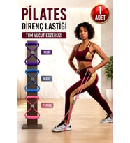Orta Seviye 1 Adet Bacak Kalça Squat Fitness Egzersiz Direnç Lastik Pilates Bandı Plates Lastiği