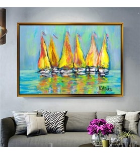 Altın Çerçeveli dekoratif tablo a243 (Gold)