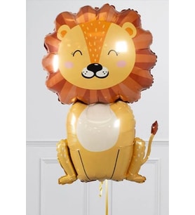 Sevimli Aslan Büyük Folyo Balon Safari Temalı Doğum Günü Balonları 100cm