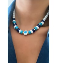 Cam Boncuk ve Doğal Taş Kolye