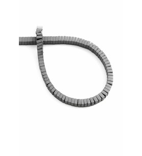 Hematit Doğal Taş Mat Gri Dore Kesim 4x2mm Dizi [AA]