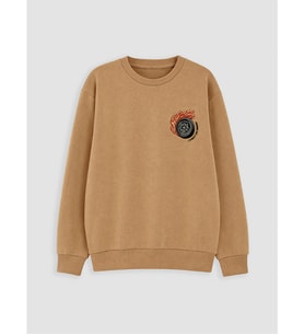 LC WAIKIKI Bej Baskılı Erkek Çocuk Sweatshirt