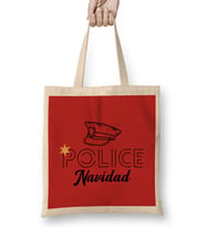 Police Gift İdea Funny Saying Quote Bez Çanta Uzun Saplı