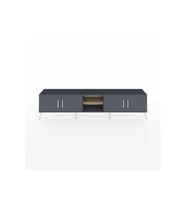 Arges TV Ünitesi 3 Raflı 4 Kapaklı 220x30x51 Antrasit-Antrasit/Çam