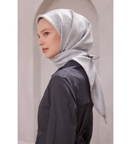 İpek Twill Eşarp 4209D01 (Gümüş)