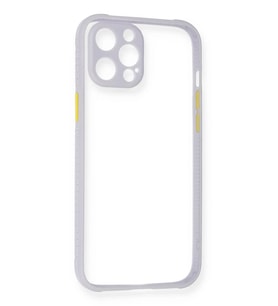 Mey İthalat® iPhone 12 Kılıf Miami Şeffaf Silikon - Lila