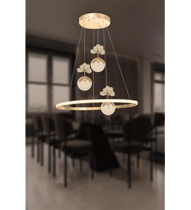 Eray Aydınlatma 2078-40 SR 3 Toplu Led Gold Avize (Metal)