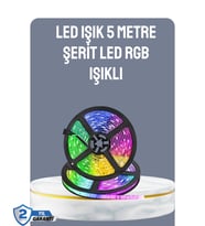 Mey İthalat® Kumandalı 5 Metre Şerit Led Dekoratif Aydınlatma