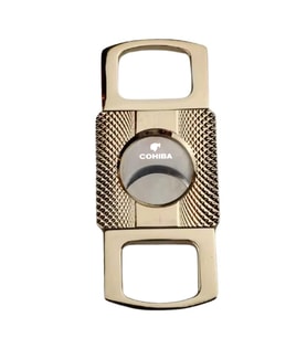 Cohiba Gold Çizgili Metal İşlemeli Puro Makası Kesici - TR8715