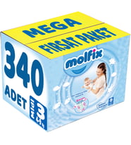 Molfix Bebek Bezi 3 Beden 4-9 KG Midi 340 Adet MeGa Fırsat Pk