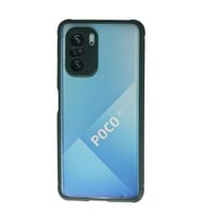 Xiaomi Poco F3 Kılıf Miami Şeffaf Silikon - Koyu Yeşil