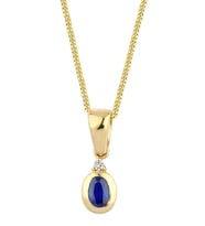 Oval Safir Kolye