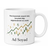 Dünya Finans Günü Borsa Uzmanına Özel Tasarım Porselen Kupa Bardak Hediye