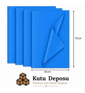 50x70 cm Mavi Renk Pelur Kağıt (1 KG)