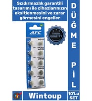 #Pil AG13 LR44 A76 Tam Uyumlu Uzun Ömürlü Güçlü Performanslı 15V Alkalin Düğme Pil 10'lu Kart Paket