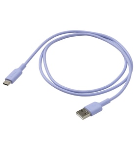 USB-C - USB kablo, lila, 1.0 m
