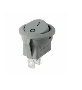 IC-133B  Yuvarlak Işıksız Anahtar On-Off 2P Gri