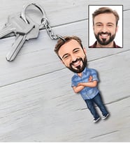 Kişiye Özel Arkadaş Tasarımlı Karikatür Anahtarlık 68